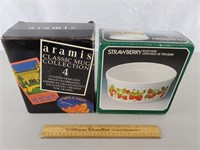 Aramis Classic Mugs & Strawberry Bowl