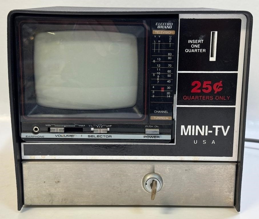 COOL ELECTRO BRAND COIN OP MINIATURE TV-RADIO