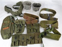 US Militray Belts Mag Pouches & 1945 Cups