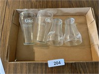 (4) Coca-Cola Glass / Varying Sizes