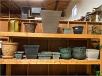 All Planters Pots on 2 Shelves