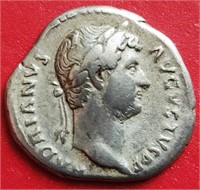 Hadrian AD117-138 silver Denarius Ancient coin