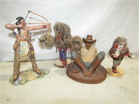 Western Figurines Left Is 8" T