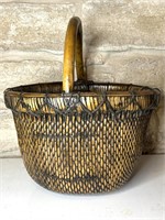 Woven Wood Basket 17” x 16” x 18”