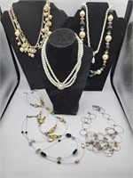 Modern Faux Pearl Necklaces Plus Xl Brooch Pin