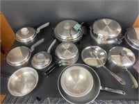 Large collection of pots and pans cookware most