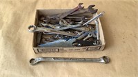 BOX OF VARIOUS WRENCHES