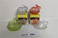 GLASS BUNNY CANDY DISHES