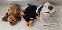 Hand puppet dogs lot