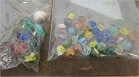 Group of Large Marbles & Regular Marbles