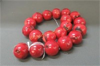 Red Dyed Coral 17" Strand