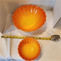 California Pottery Orange Yellow Bowls
