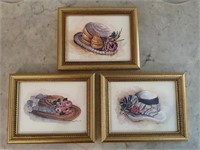 Lot of 3 Hat Accent Pictures Artwork
