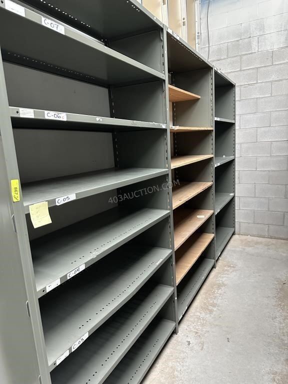 6 Sections Quality metal shelving