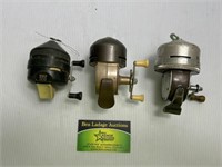 3 Zebco and Shakespeare Fishing Reels