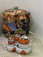 VINTAGE JAPAN CRACKER JAR - MORE