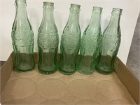 5 OLD COKE BOTTLES