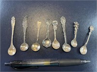 8 sterling salt spoons 1.02oz