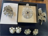 Sarah Coventry Napier Emmons brooches and earrings