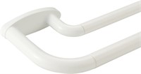 White Curtain Rod 48-84  Adjustable 3/4 & 5/8
