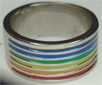 Rainbow Ring size 5.5 stainless steel