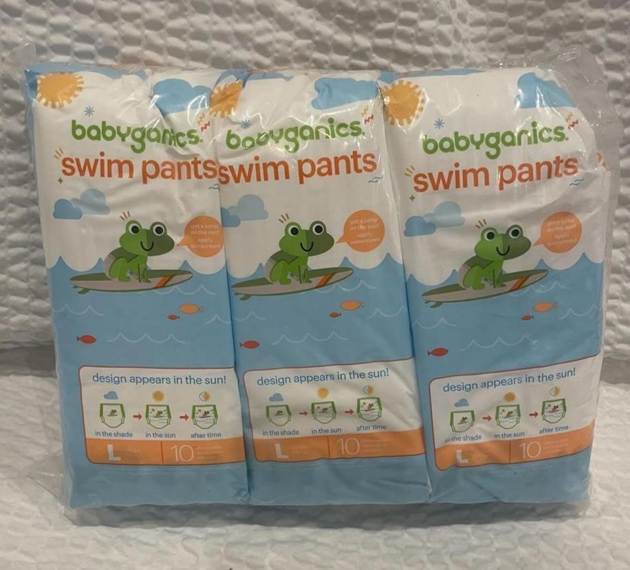 New Babyganics Kids Swim Pants (Large) 3 Packs