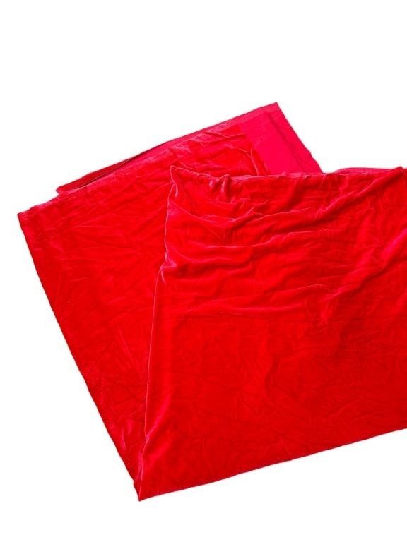 Red Velvet Fabric Piece 106" x 62"