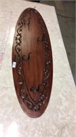 48 inch wood hanger with hooks