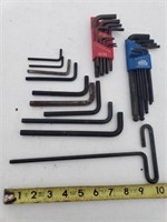 Assortment of allen wrenches