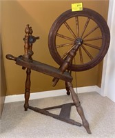 Primitive Wooden Spinning Wheel, 48in
