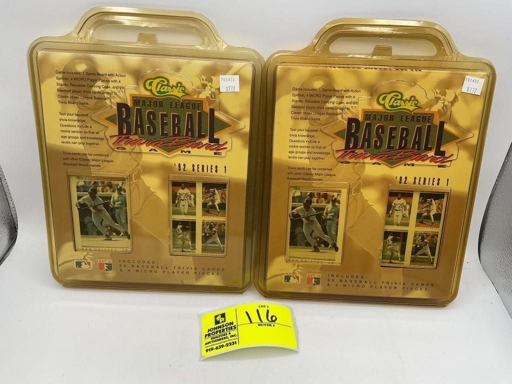 1992 CLASSIC MAJOR LEAGUE BASEBALL BOARD GAMES. AL