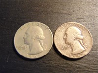 1947 Silver Quarter & 1965 40% Silver Quarter