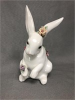 Sitting Rabbit w/ Flowers