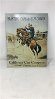 California Cap Company Metal Sign 16"x12.5"