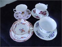 Lot 4 Cups and Saucers Great Shape