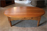 Oval Coffee Table with Drawer