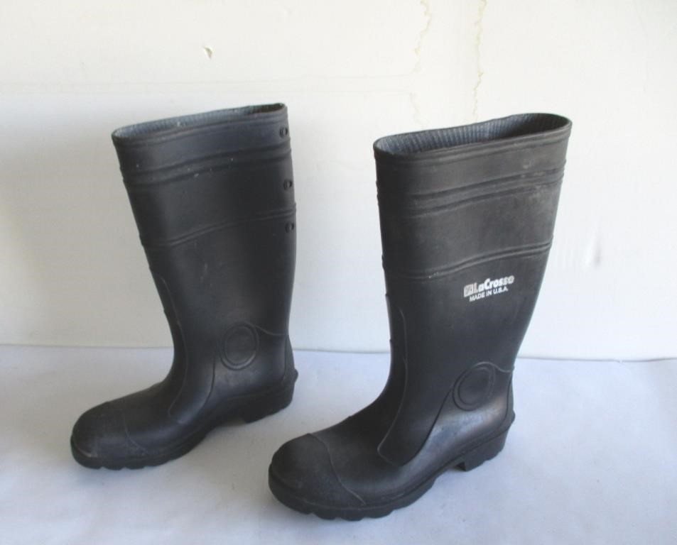 Lacross rubber boots, size 9