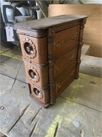 PRIMITIVE 3 DRAWER SEWING CABINET SECTION