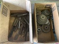 LOT OF PUNCHES & PULLEYS