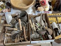 2 Flats of Kitchen Collectibles