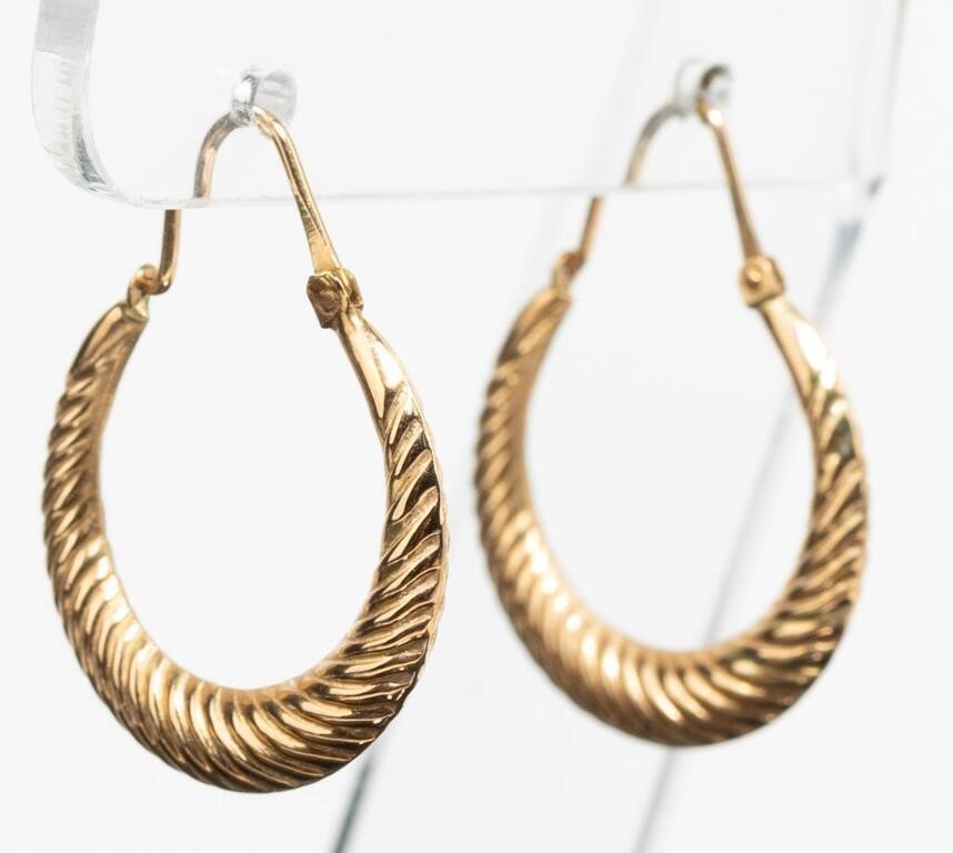 Jewelry 14kt Yellow Gold Hoop Earrings