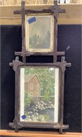 2-Wood framed wall art-15 x 19 & 12.25 x 14