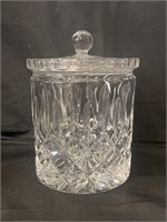 Vintage crystal biscuit barrel