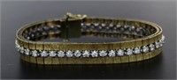 14kt Gold Vintage 3.50 ct 7" Diamond Bracelet