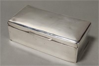 George V Sterling Silver Cigarette Table Box,