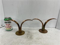 Ystad-metall candlestick holders looks copper