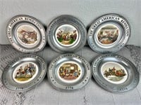 Lot of 6 American Revolution 1776 Pewter Plates
