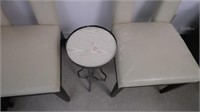 2 Chairs w / Small Decorative Round Top Table