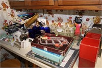 CONTENTS OF COUNTERTOP IN KITCHEN, OFFICE SUPPLIES