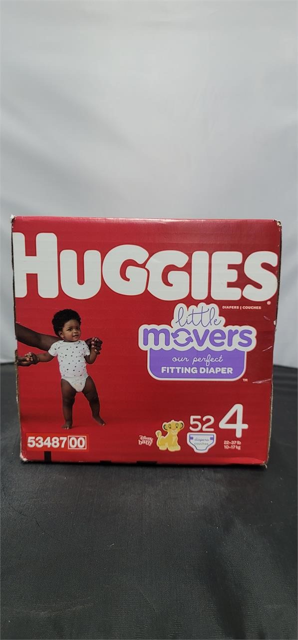 Huggies Little Movers Size 4. 52 Pack Box